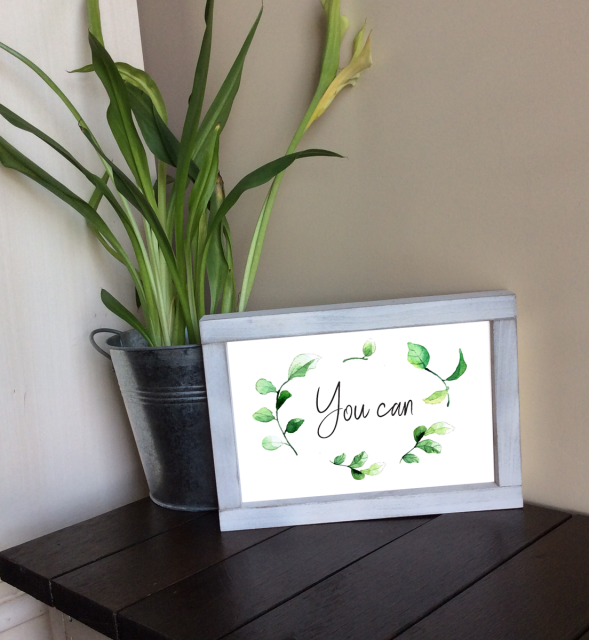 "You Can" Framed art - Small 6" x 9"